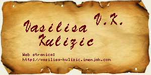 Vasilisa Kulizić vizit kartica